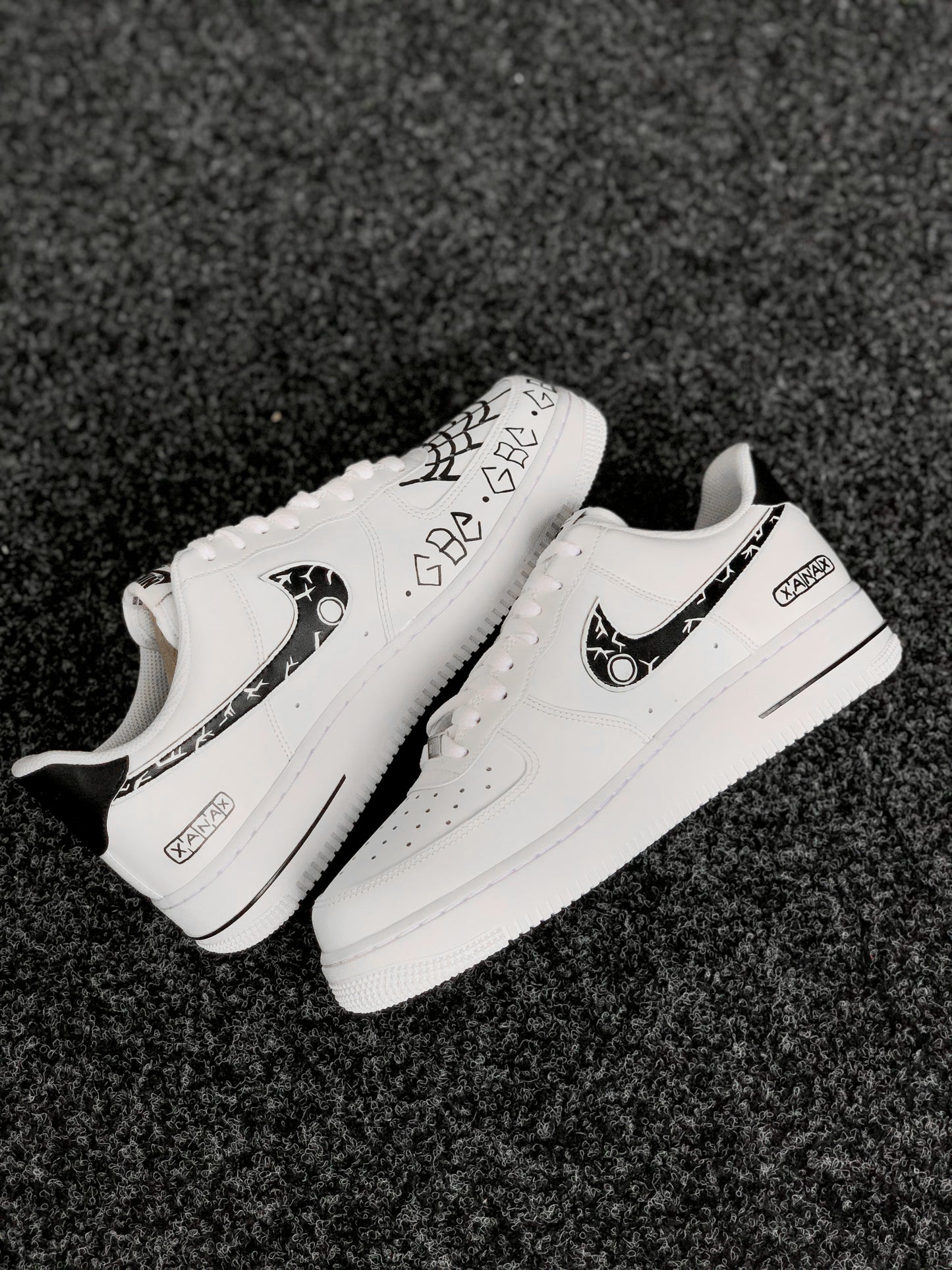 Hand-painted custom sneakers with lil peep design by VK Customs