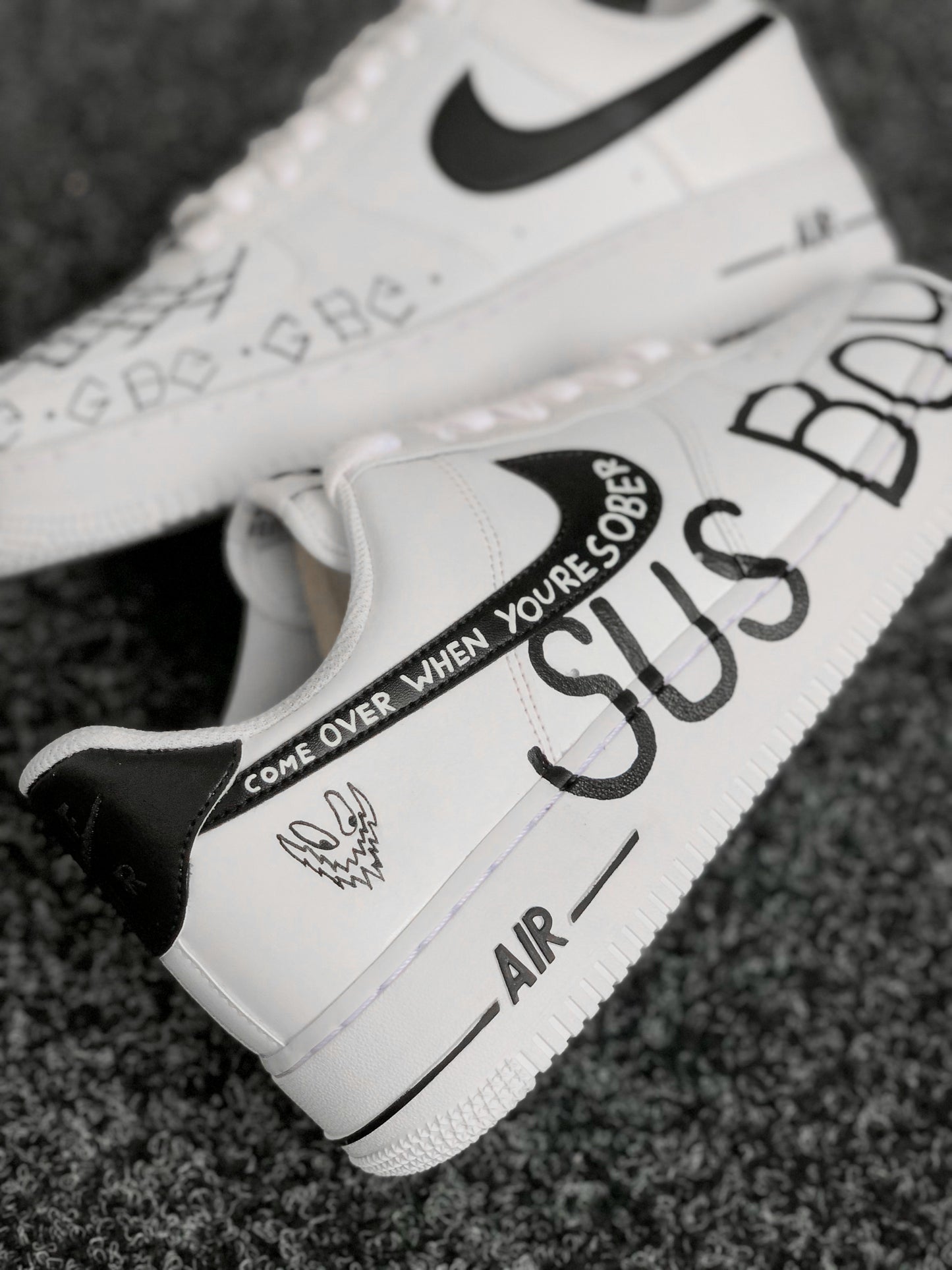Hand-painted custom sneakers with lil peep design by VK Customs