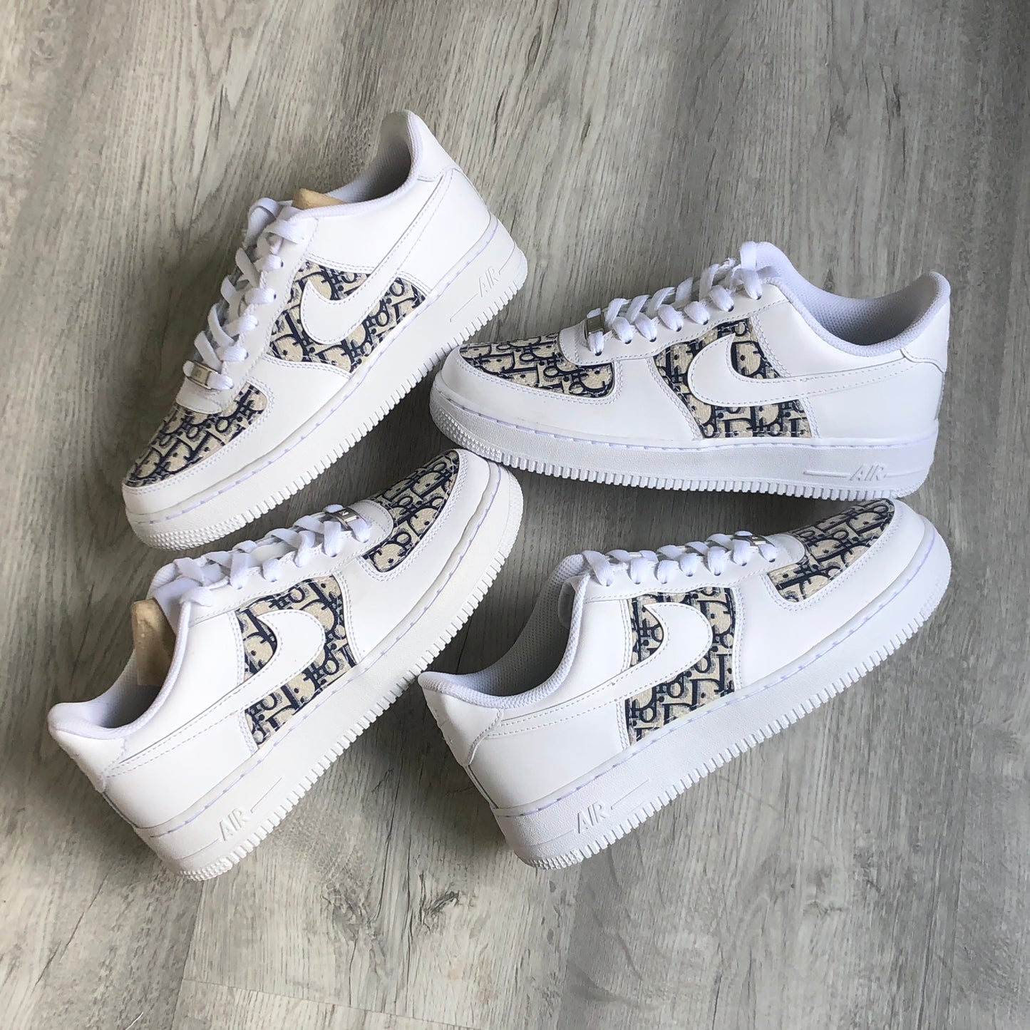 Hand-painted custom sneakers with luxury design by VK Customs