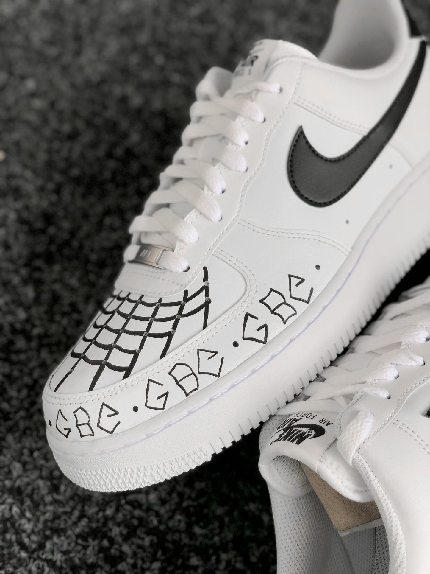 Hand-painted custom sneakers with lil peep design by VK Customs