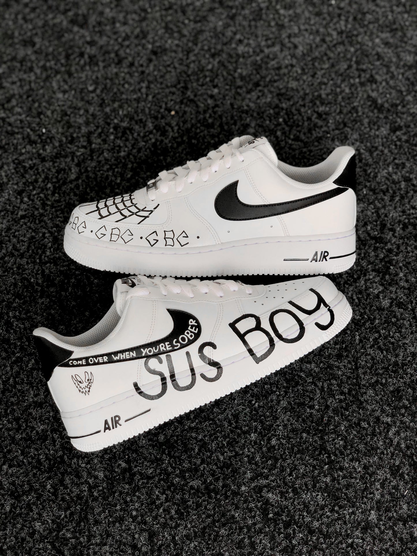 Hand-painted custom sneakers with lil peep design by VK Customs