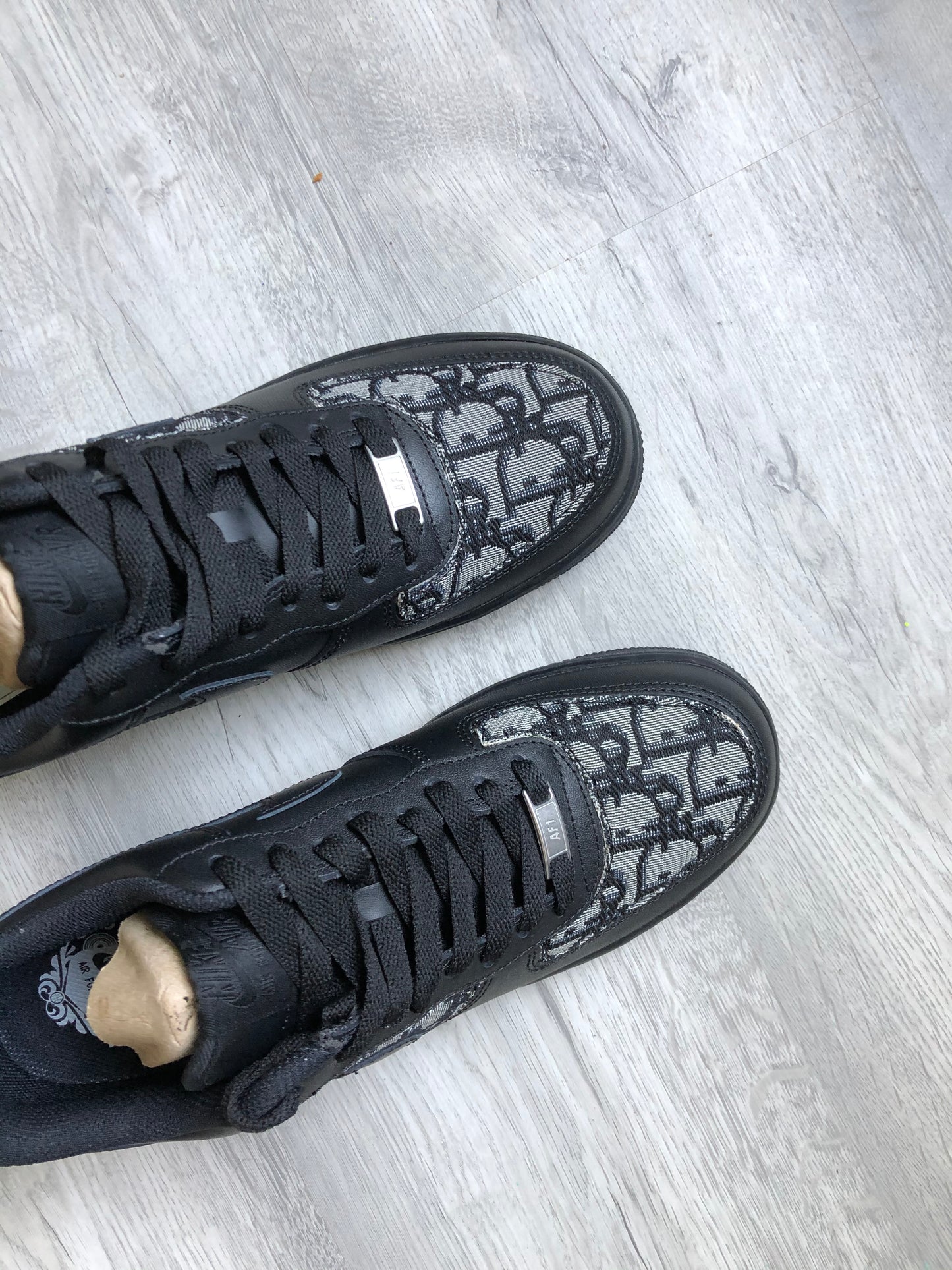 Hand-painted custom sneakers with luxury design by VK Customs