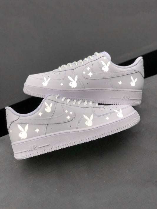 Hand-painted custom sneakers with abstract design by VK Customs