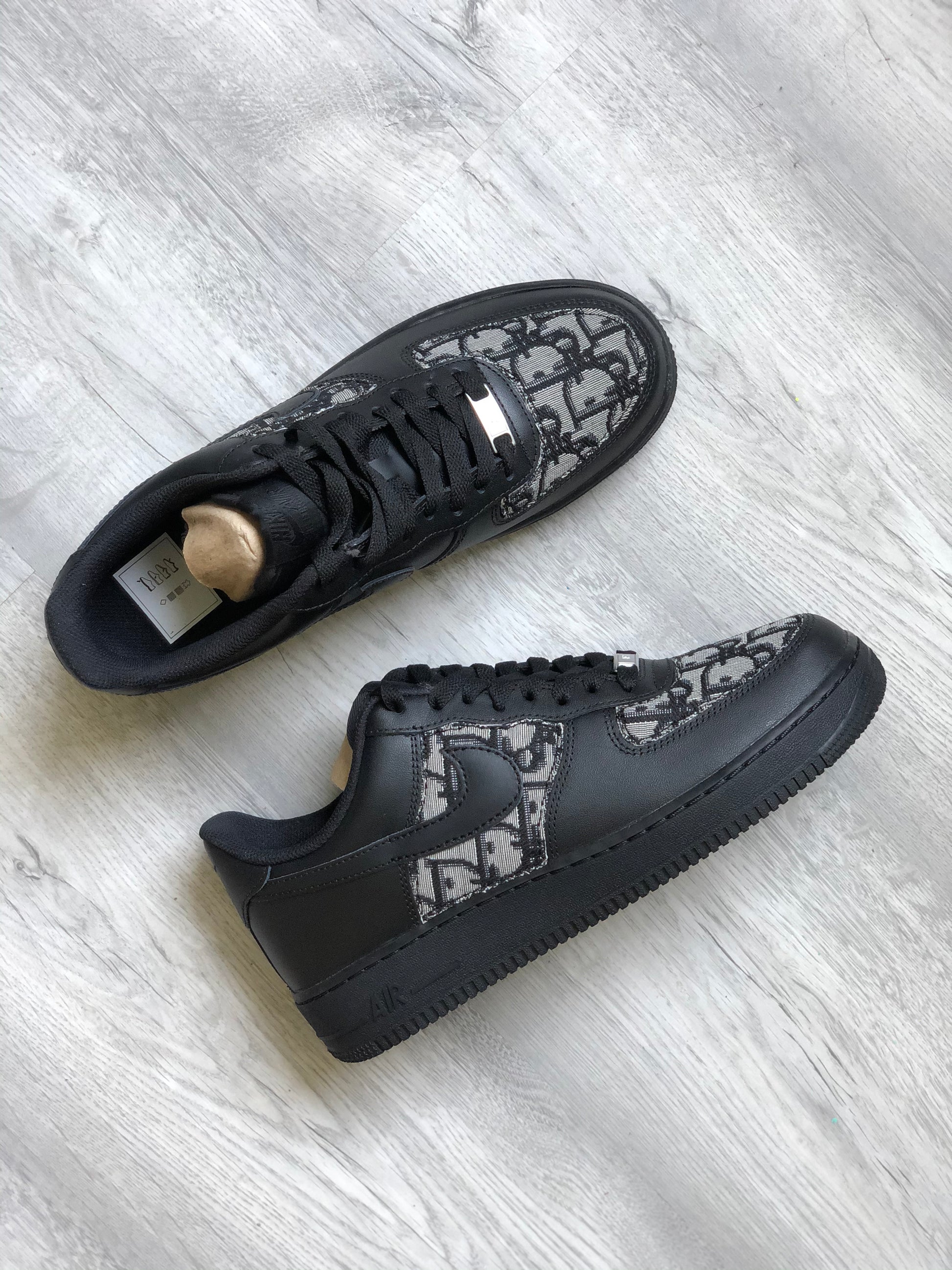 Hand-painted custom sneakers with luxury design by VK Customs