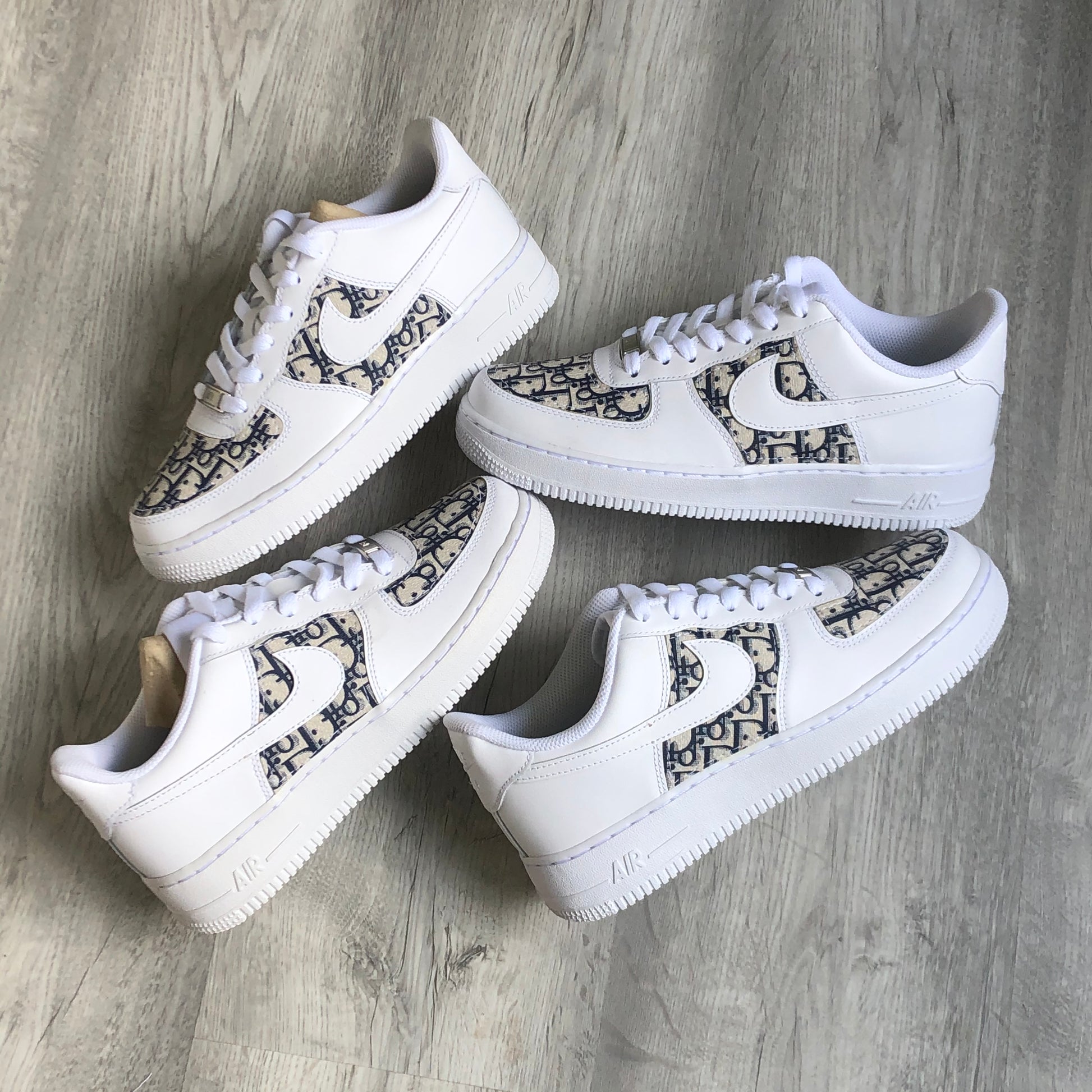 Hand-painted custom sneakers with luxury design by VK Customs