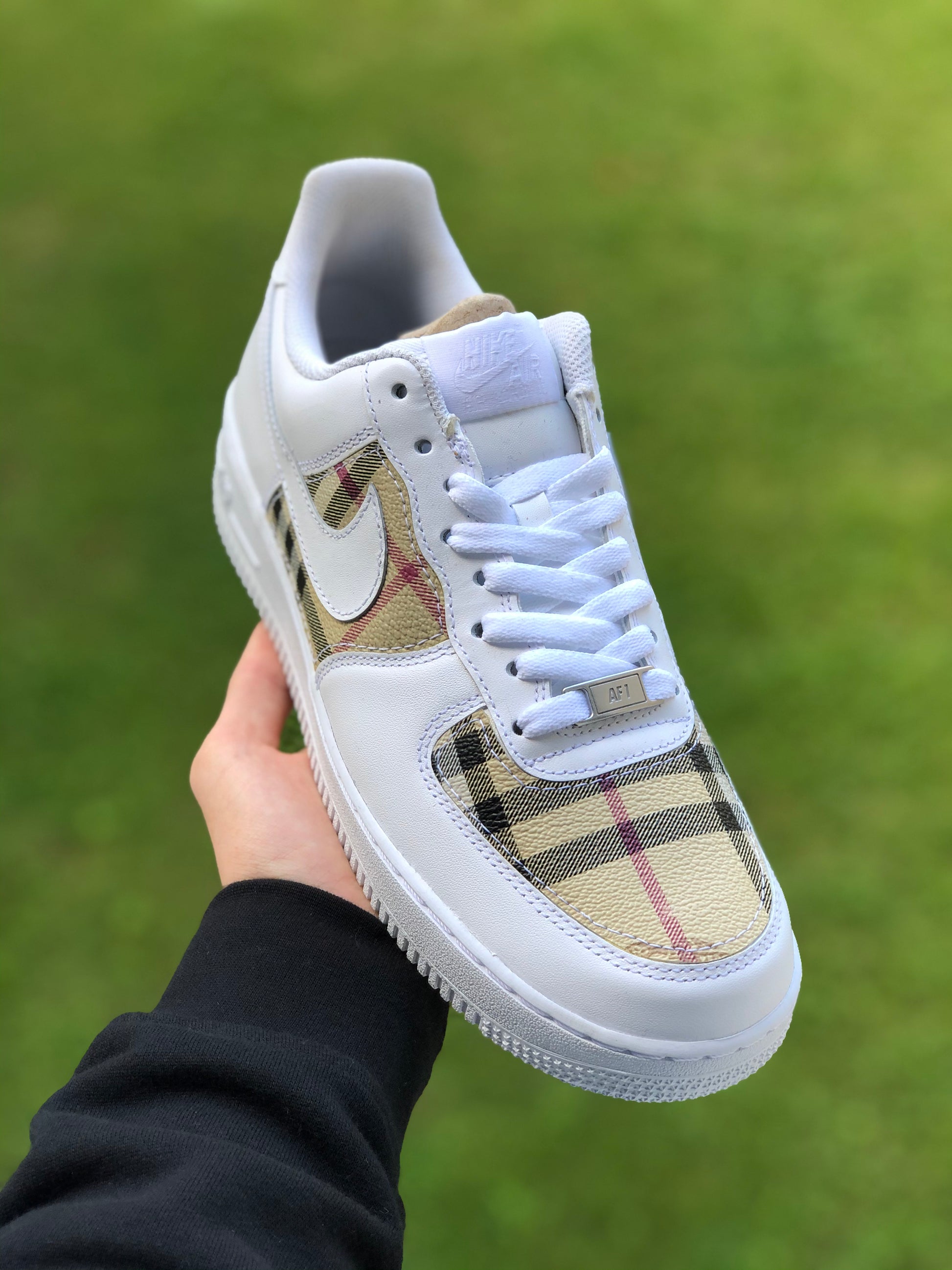 Hand-painted custom sneakers with luxury design by VK Customs