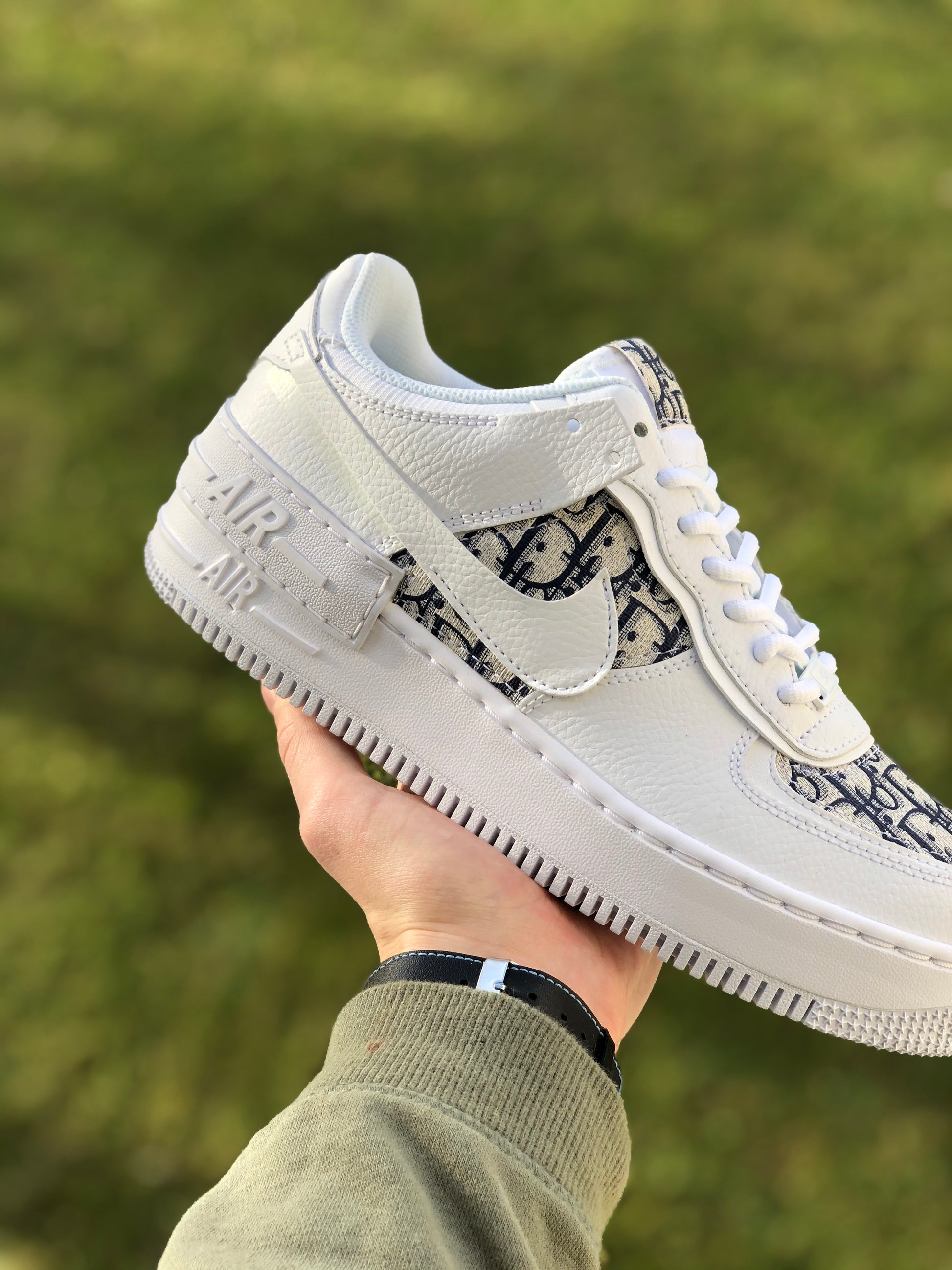 Hand-painted custom sneakers with luxury design by VK Customs